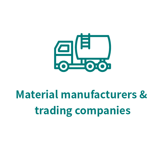 Material manufacturers & trading companies